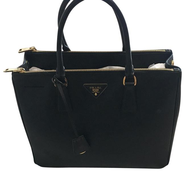 Prada Double Zip Saffiano Leather Tote
