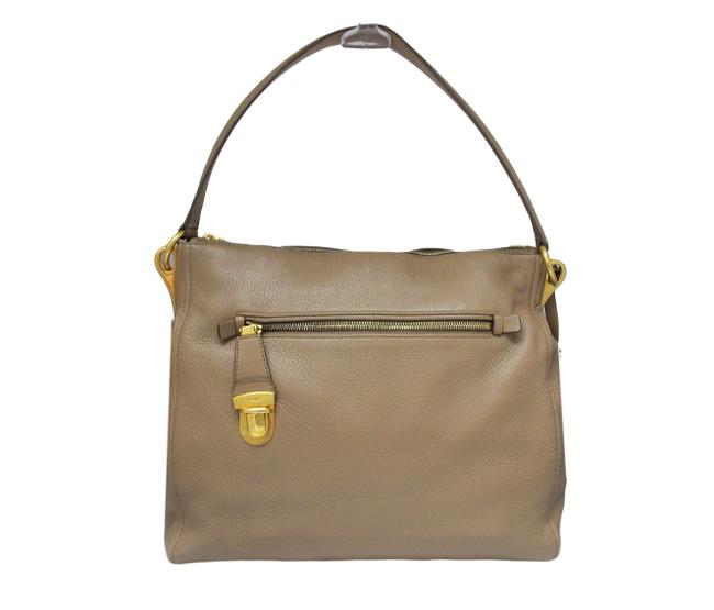 Prada Double Zipper Beige Leather Tote