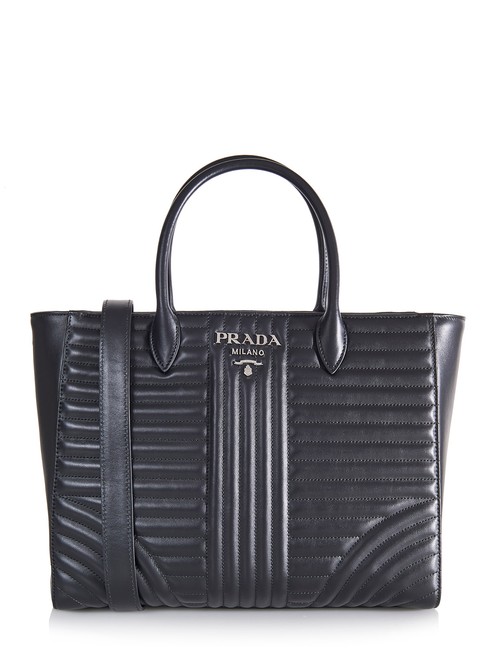 Prada Elegant Handbag #54994 Black Leather Tote