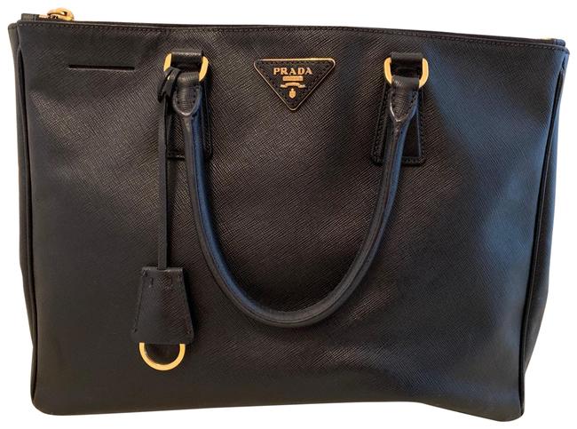 Prada Galleria Bag Medium Black Leather Tote