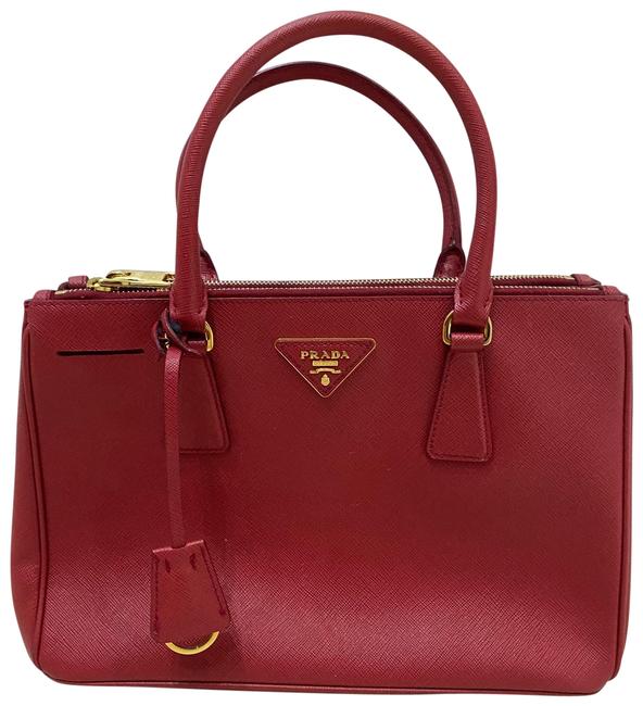 Prada Galleria Bag Medium Red Leather Tote