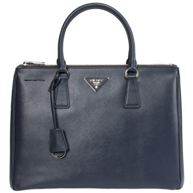 Prada Galleria Bag Navy Blue Saffiano Leather Tote