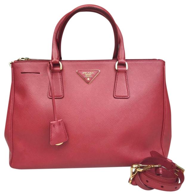 Prada Galleria Bag Saffiano Way #27918 Sale Red Leather Tote
