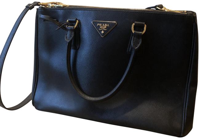 Prada Galleria Black Saffiano Leather Tote