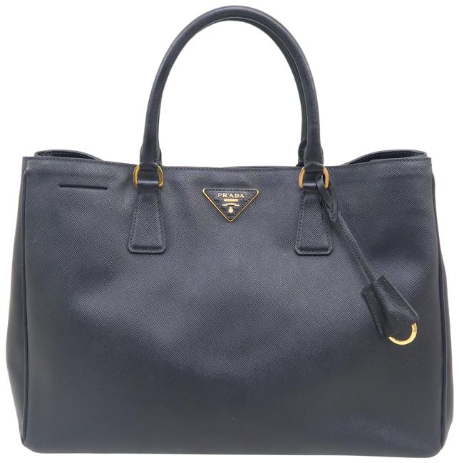 Prada Galleria Large Black Saffiano Leather Tote