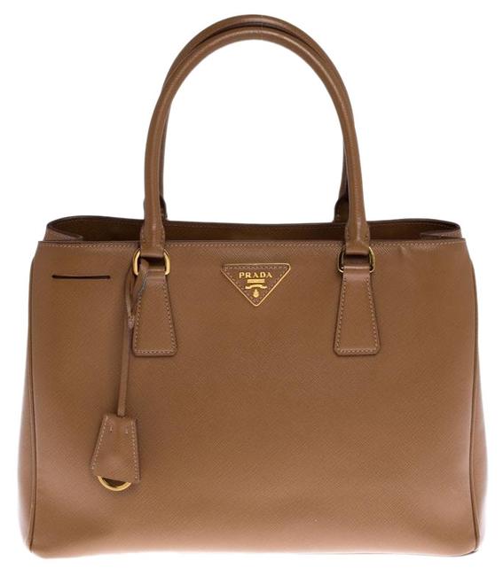 Prada Galleria Lux Caramel Saffiano Tan Leather Tote