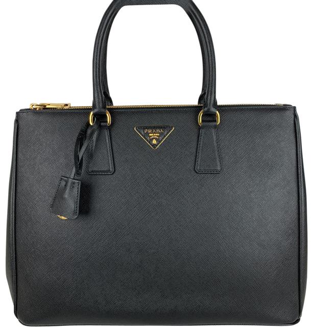 Prada Galleria Lux New Black Saffiano Leather Tote