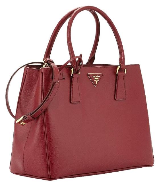 Prada Galleria Lux Red Leather Tote