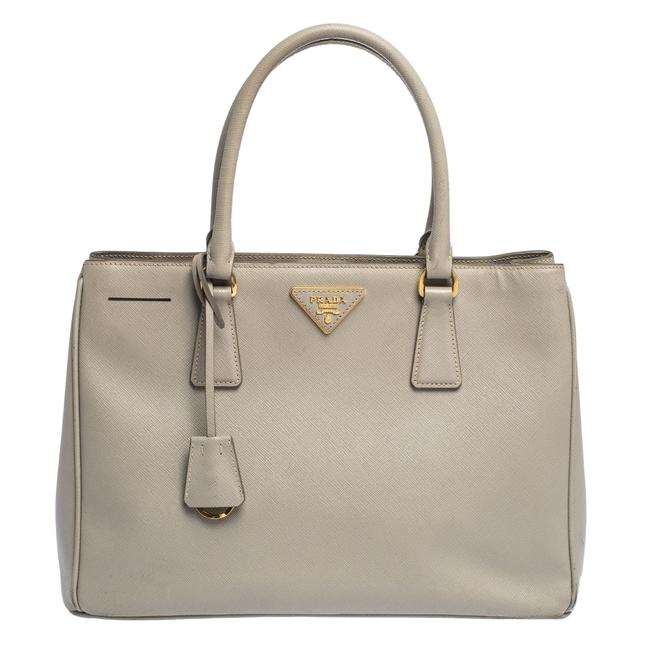 Prada Galleria Lux Saffiano Medium Grey Leather Tote