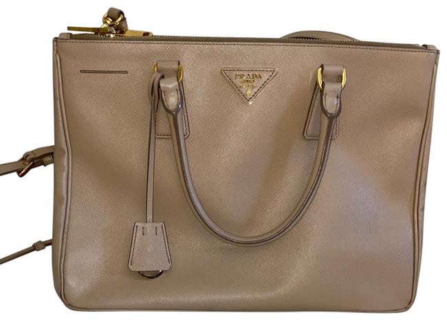 Prada Galleria Medium Cipria Tan Saffiano Leather Tote