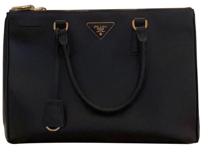 Prada Galleria Medium Saffiano Black Leather Tote