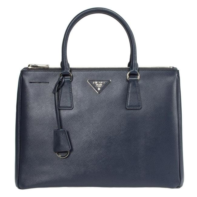 Prada Galleria Medium Saffiano Blue Leather Tote