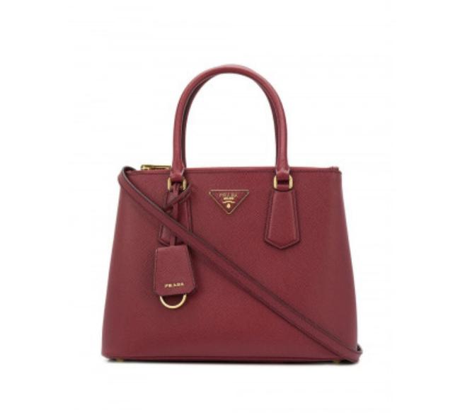 Prada Galleria Medium Saffiano Gr Red Leather Tote