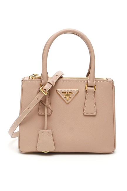 Prada New Cr Monochrome Saffiano Beige Leather Tote