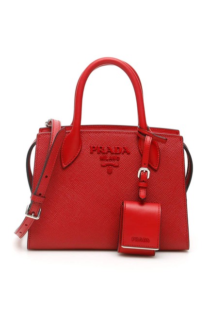 Prada Galleria New Cr Saffiano Red Leather Tote