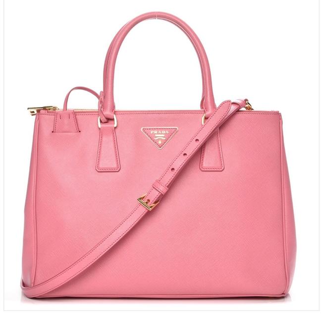 Prada Galleria Saffiano Medium Pink Leather Tote