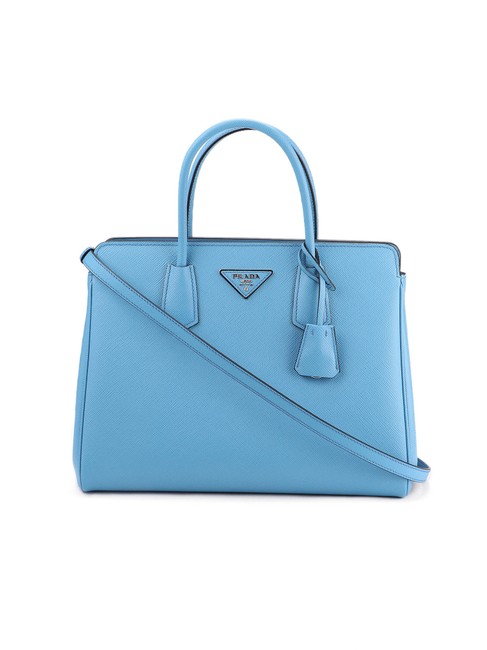 Prada Galleria Spk Blue Leather Tote