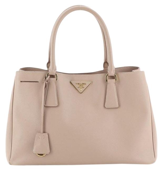 Prada Gardeners Medium Pink Saffiano Leather Tote