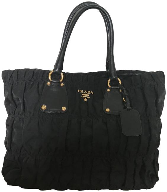 Prada Gauffre Tessute Black Nylon Tote