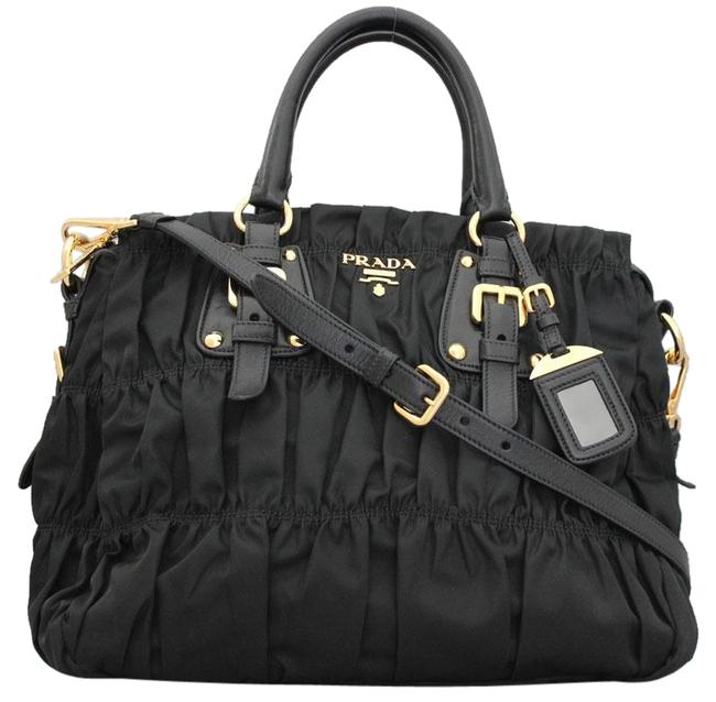 Prada Gaufre Tessuto Black Nylon Tote