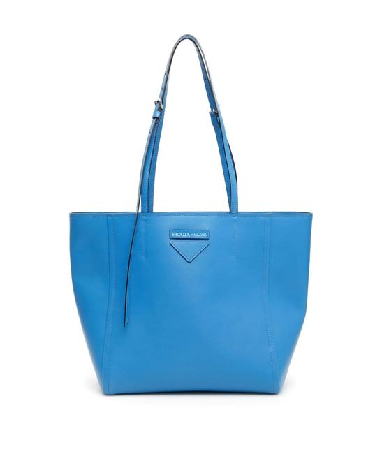 Prada Cr New Concept Blue Leather Tote
