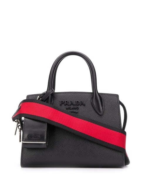 Prada Gr Saffiano Handbag Black Leather Tote