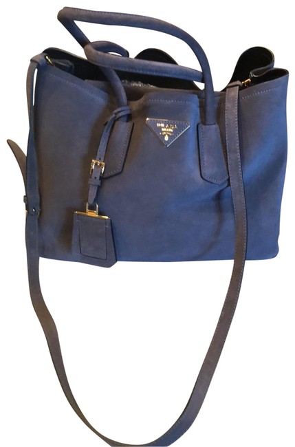 Prada Gray Suede Tote