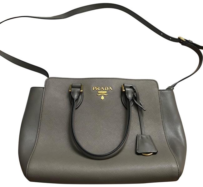 Prada Grey Leather Tote