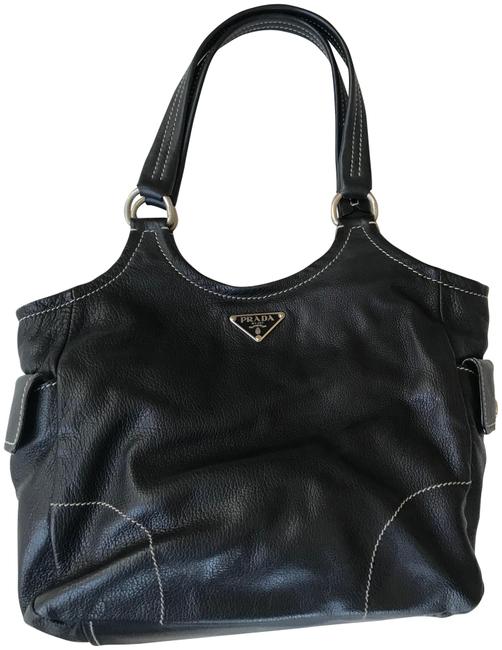 Prada Handbag BlackNero Leather Tote