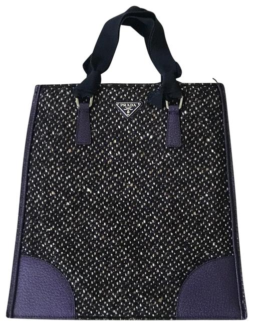 Prada Handbag Purple Tweed Tote