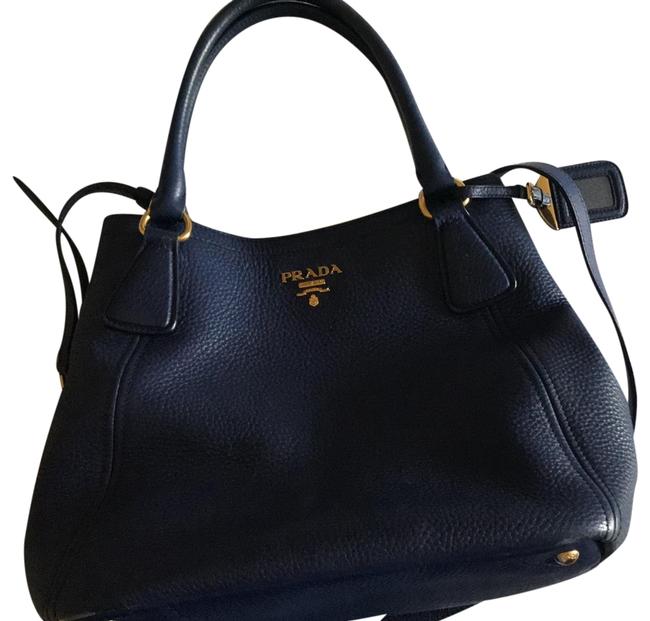 Prada Inchiostro Leather Tote
