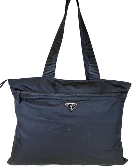 Prada Large Black Nylon Tote