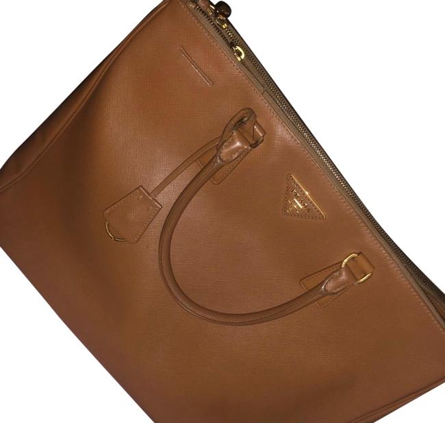 Prada Large Caramel Saffiano Leather Tote