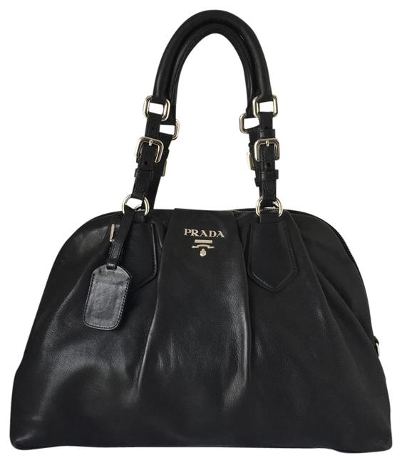 Prada Large Doctors Black Leather Tote