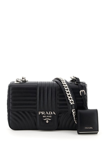 Prada Leather Diagramme Black Tote