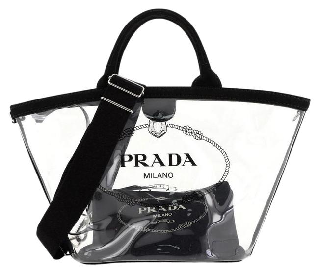 Prada Logo Black Pvc Tote