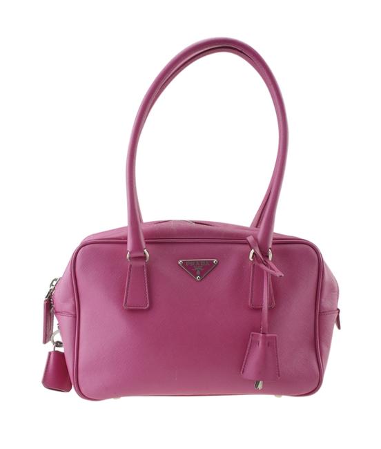 Prada Lux Bl0189 Saffiano Saffiano 172631 Pink Leather Tote
