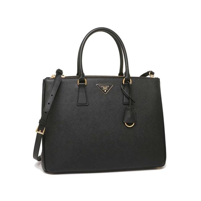 Prada Lux Black Calfskin Leather Tote