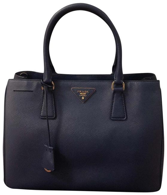 Prada Lux Blue Saffiano Leather Tote