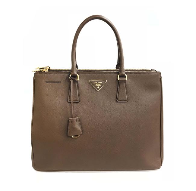Prada Lux Brown Calfskin Leather Tote