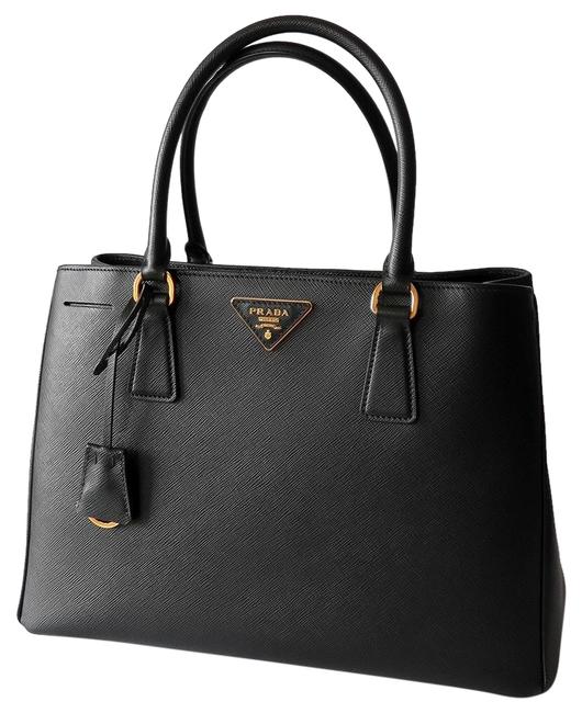 Prada Bag Lux Convertible Black Saffiano Leather Tote