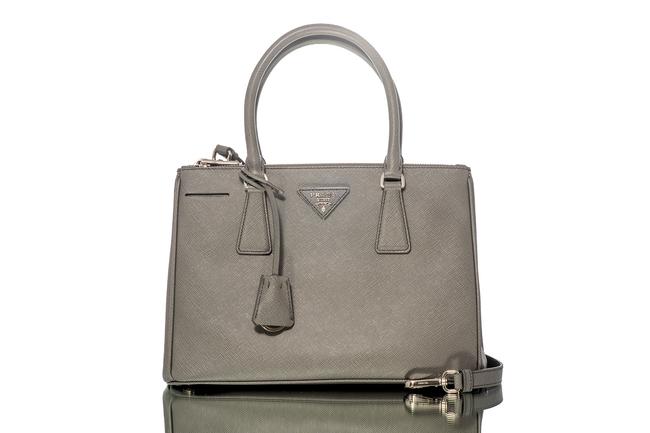 Prada Lux Handbag 1ba863 Nzv Grey Saffiano Tote
