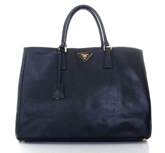 Prada Bag Lux Large Purse Black Saffiano Leather Tote