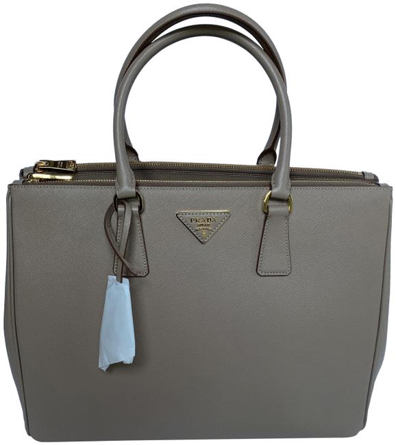 Prada Lux Large Saffiano Cammeo Leather Tote
