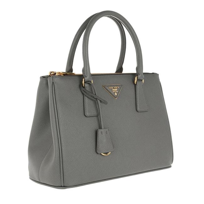Prada Lux Large Saffiano Mercurio Leather Tote