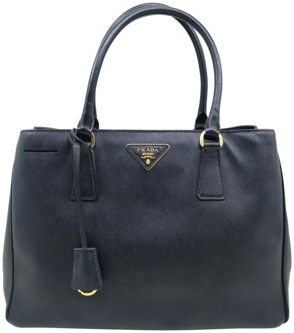 Prada Lux Medium Black Saffiano Leather Tote