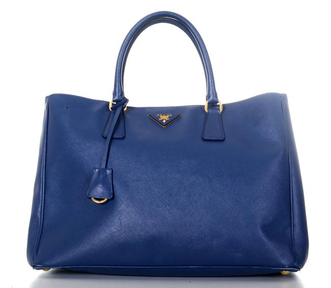 Prada Bag Lux Navy Large Purse Royal Blue Saffiano Leather Tote
