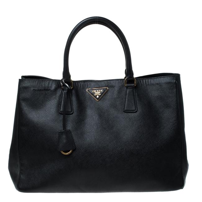 Prada Lux Saffiano Large Gardeners Black Leather Tote