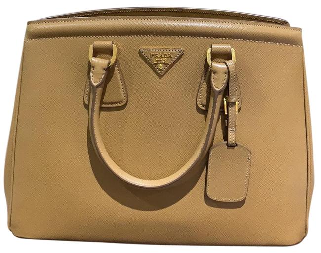 Prada Lux Saffiano Leather Caramel Bn 2402 Tote