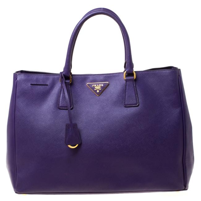 Prada Lux Saffiano Medium Purple Leather Tote